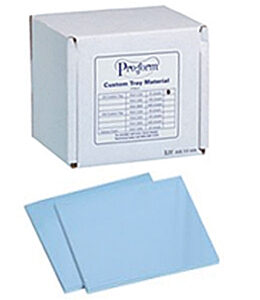 Skedmaterial Tray Material, Ljusblå, hård, 127 x 127 mm, 3,2 mm