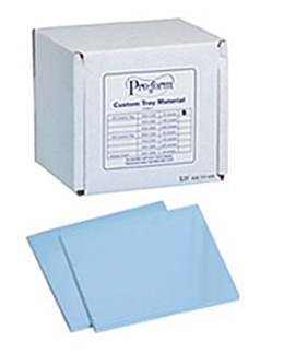 Skedmaterial Tray Material, Ljusblå, hård, 127 x 127 mm, 3,2 mm