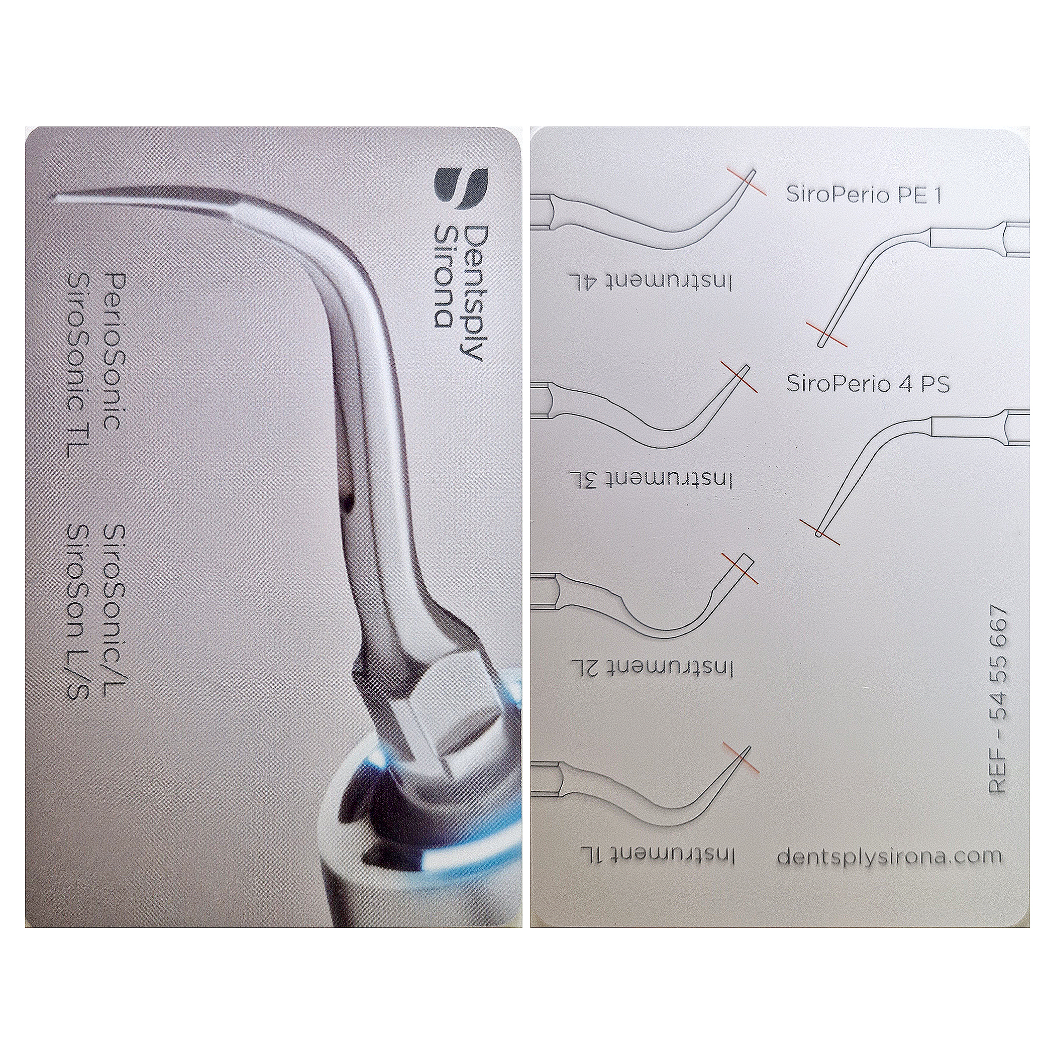 Dentsply Sirona Sirosonic - Mätkort för spetsar nr 1-4L, 4PS och PE1