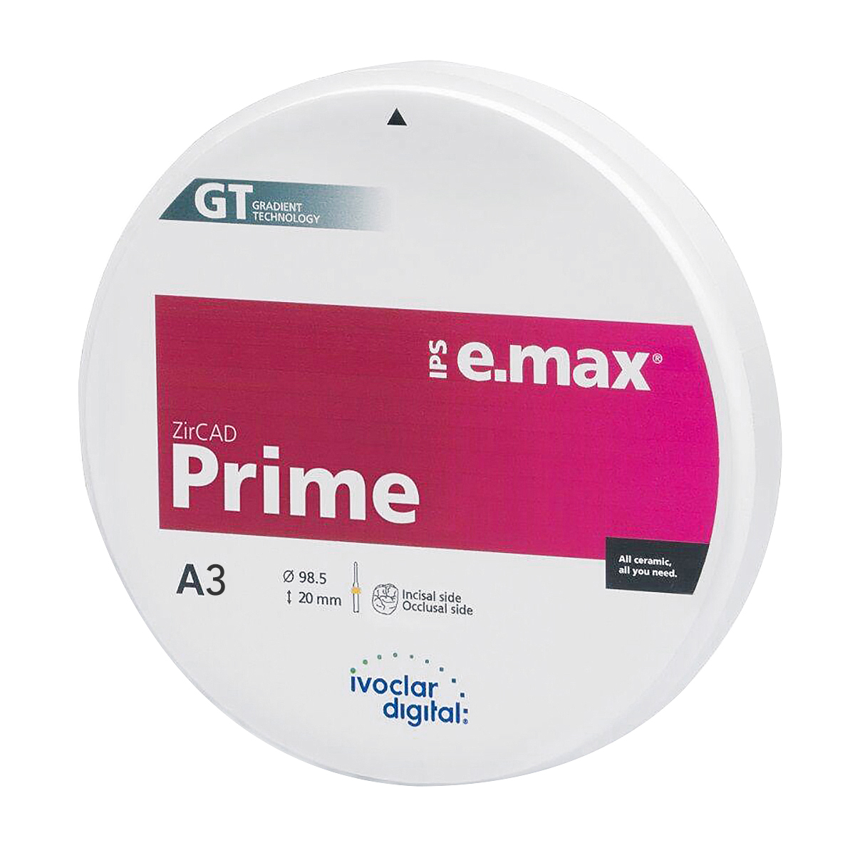 IPS e.max ZirCAD Prime A3 98.5-20mm, 1 st