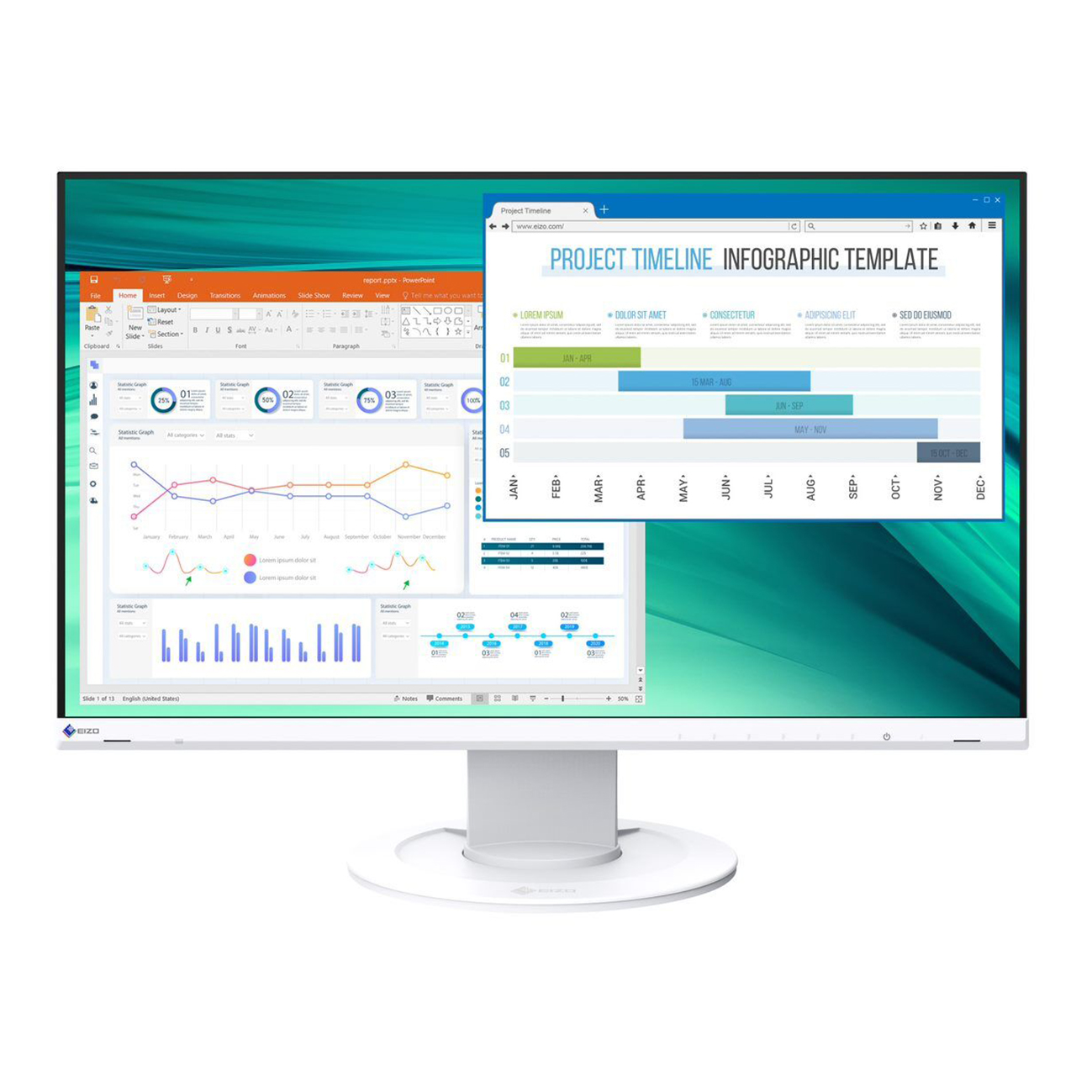 Bildskärm EIZO FlexScan - EV2460 24" Vit