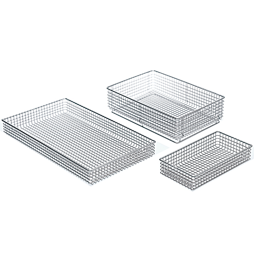 Rostfri trådkorg - Trådkorg HS33 Låg/ 590 x 300 x 100 mm / Grovmaskig