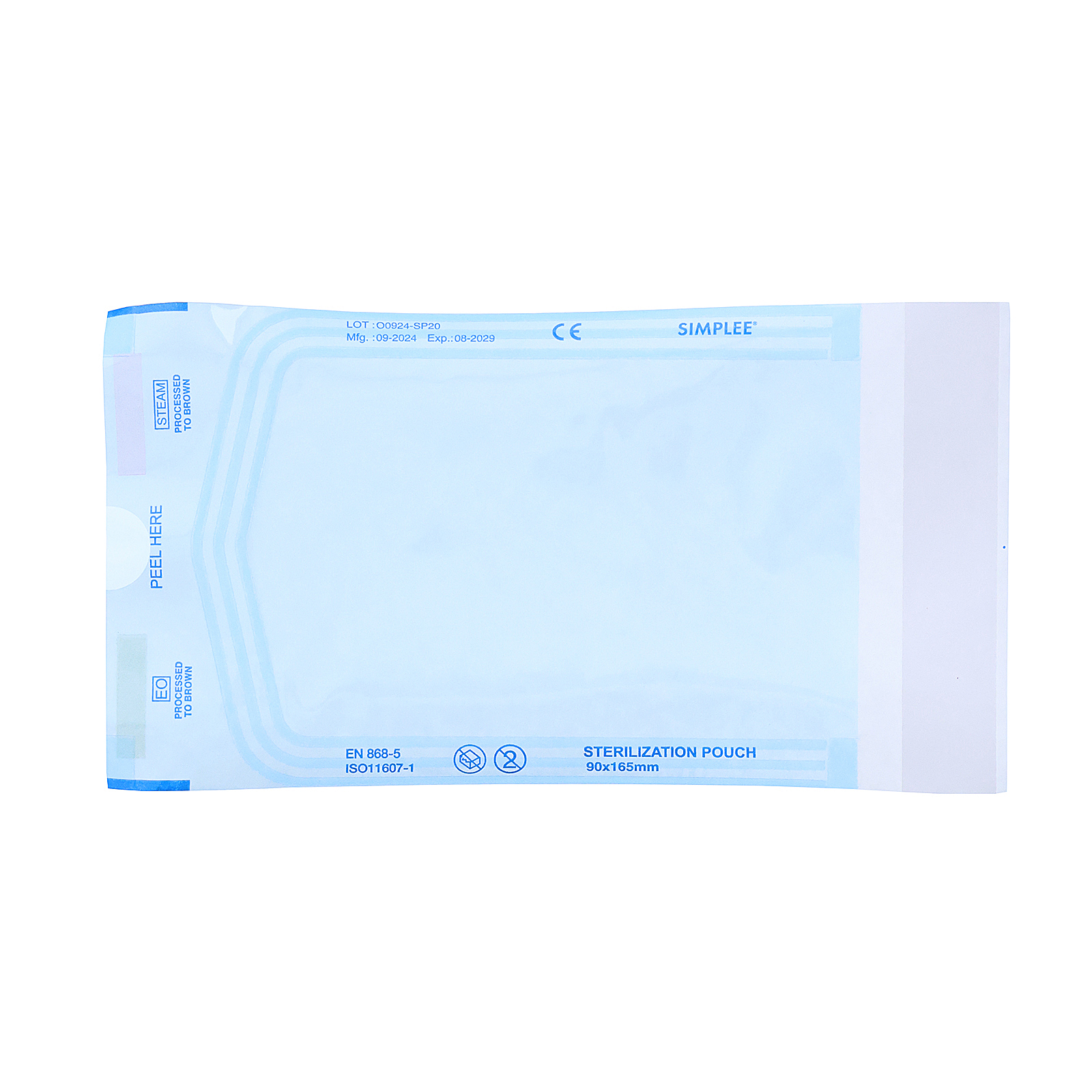 Simplee Autoklavpåse, Self-Seal 90x165mm