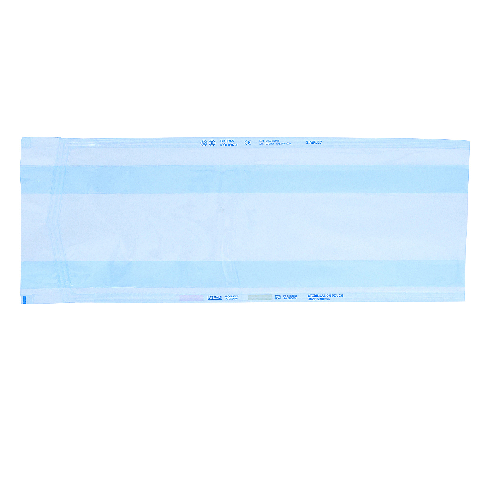 Simplee Autoklavpåse, Bälg  150 x 50 x 400 mm