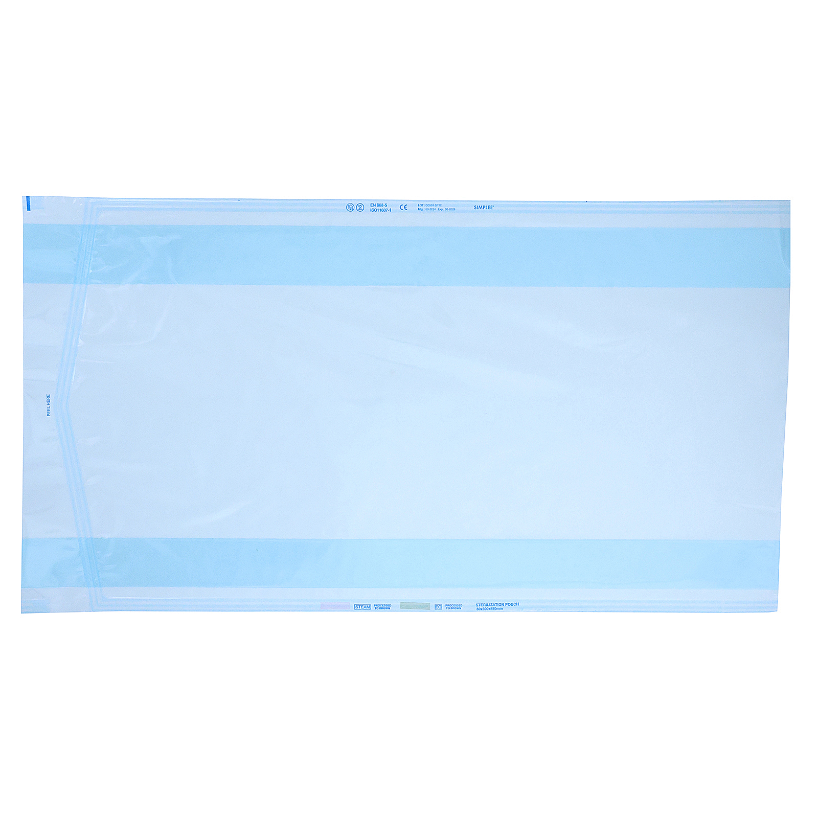 Simplee Autoklavpåse, Bälg  300 x 80 x 550 mm