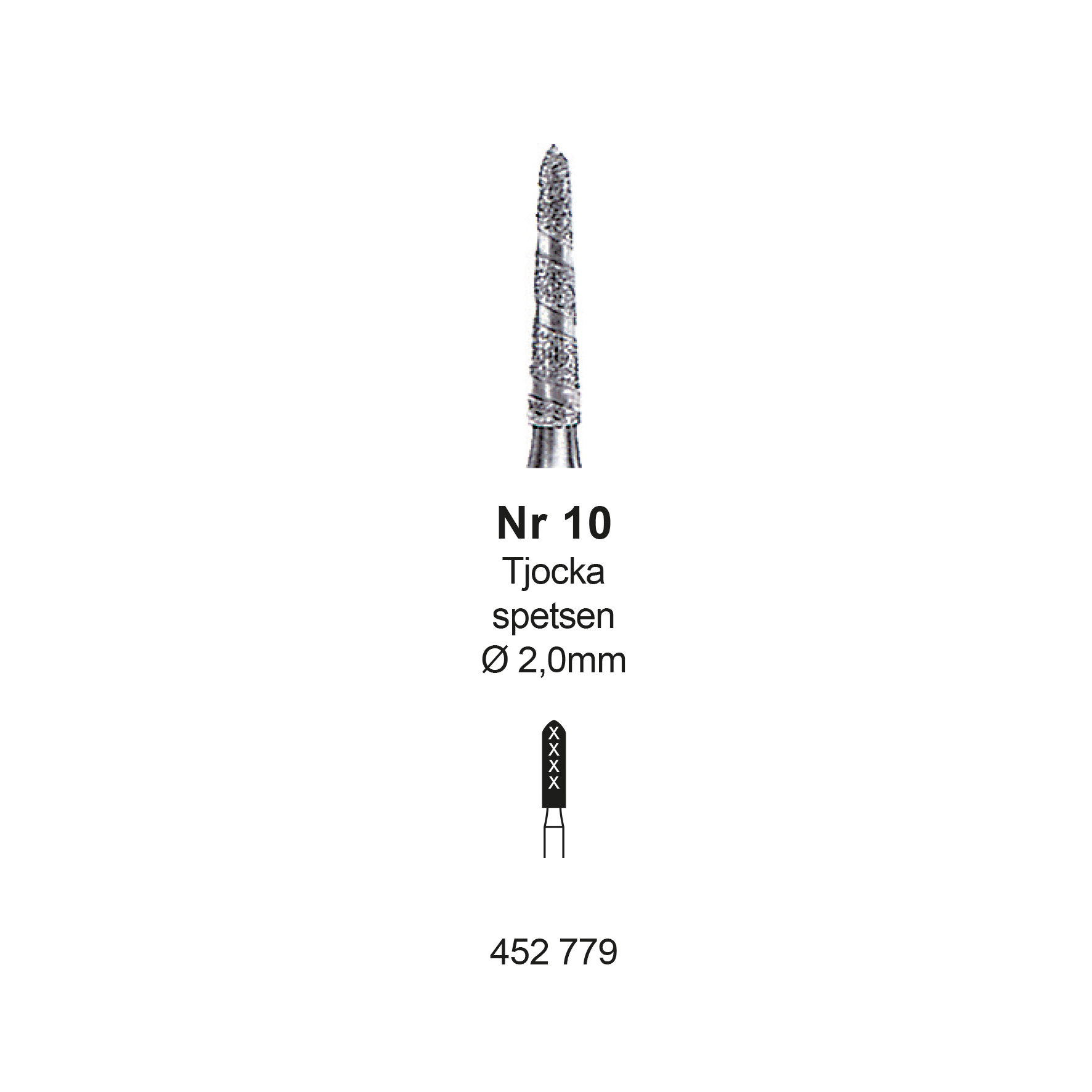 Tjocka spetsen turbo nr 10, 878K 020 Medium, FG
