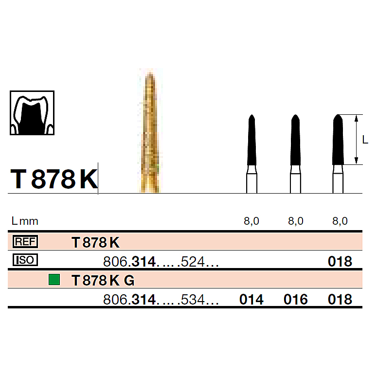 Diamant D&Z FG T878K/018, 5 st