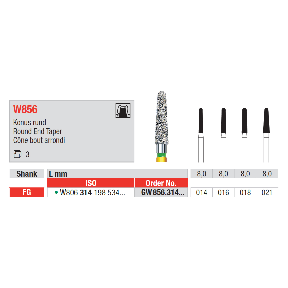W856 021G Grov, FG