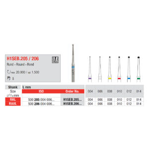 Hårdmetallborr Edenta EndH1SEB 012 VST L, 5 st
