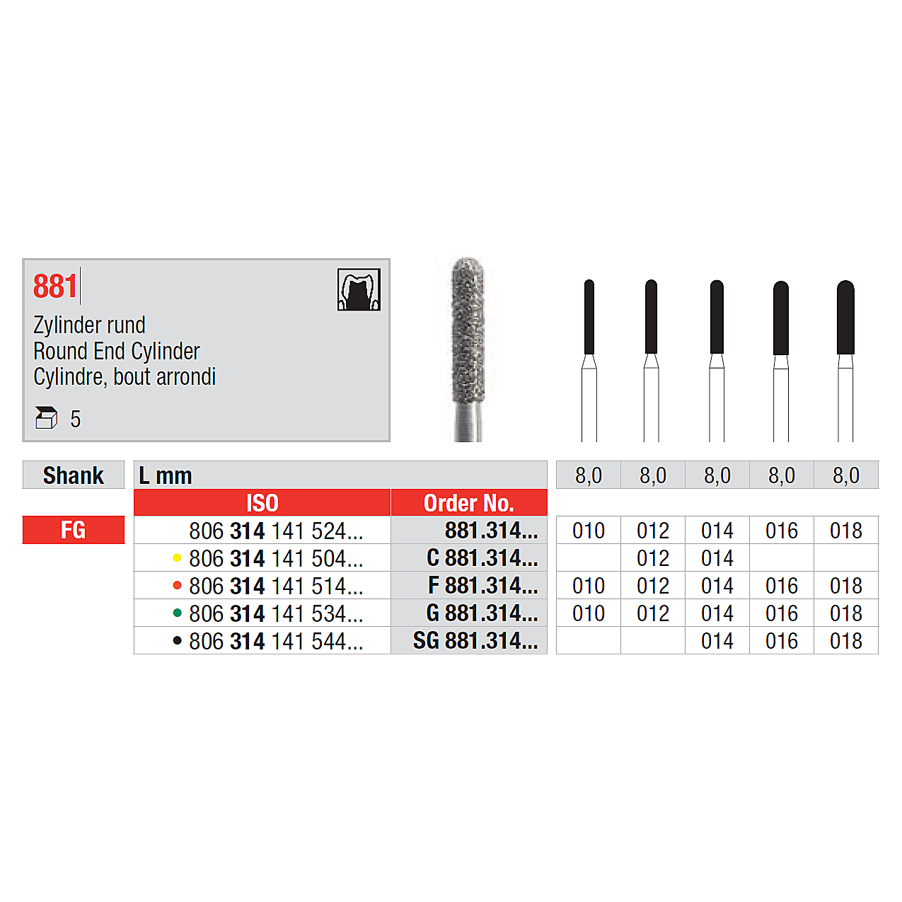 881, 016SG Extra grov, FG