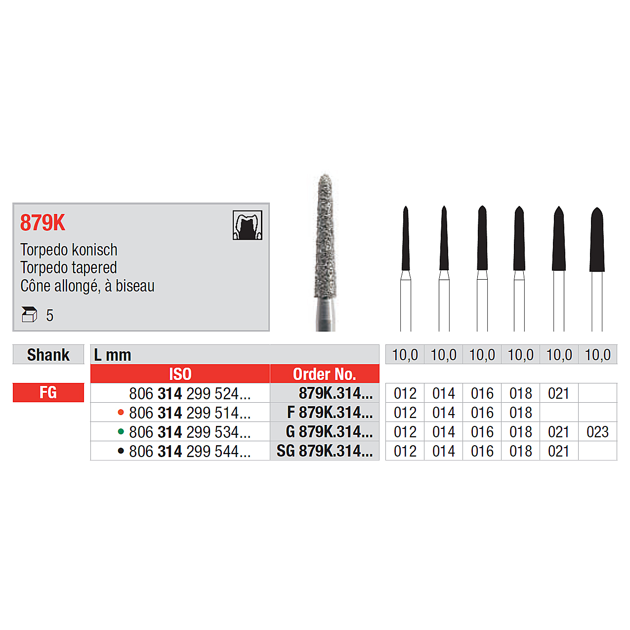 879K, 016SG Extra grov, FG