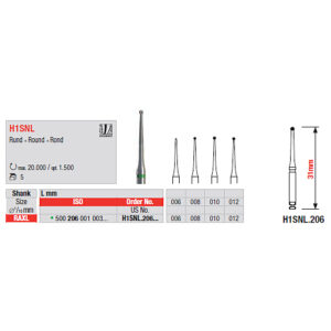 Hårdmetall Borr Edenta EndH1SNL 006 VST L, 5 st