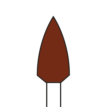 Top Dent Polerare för guld, amalgam B8, ID 4041, VST