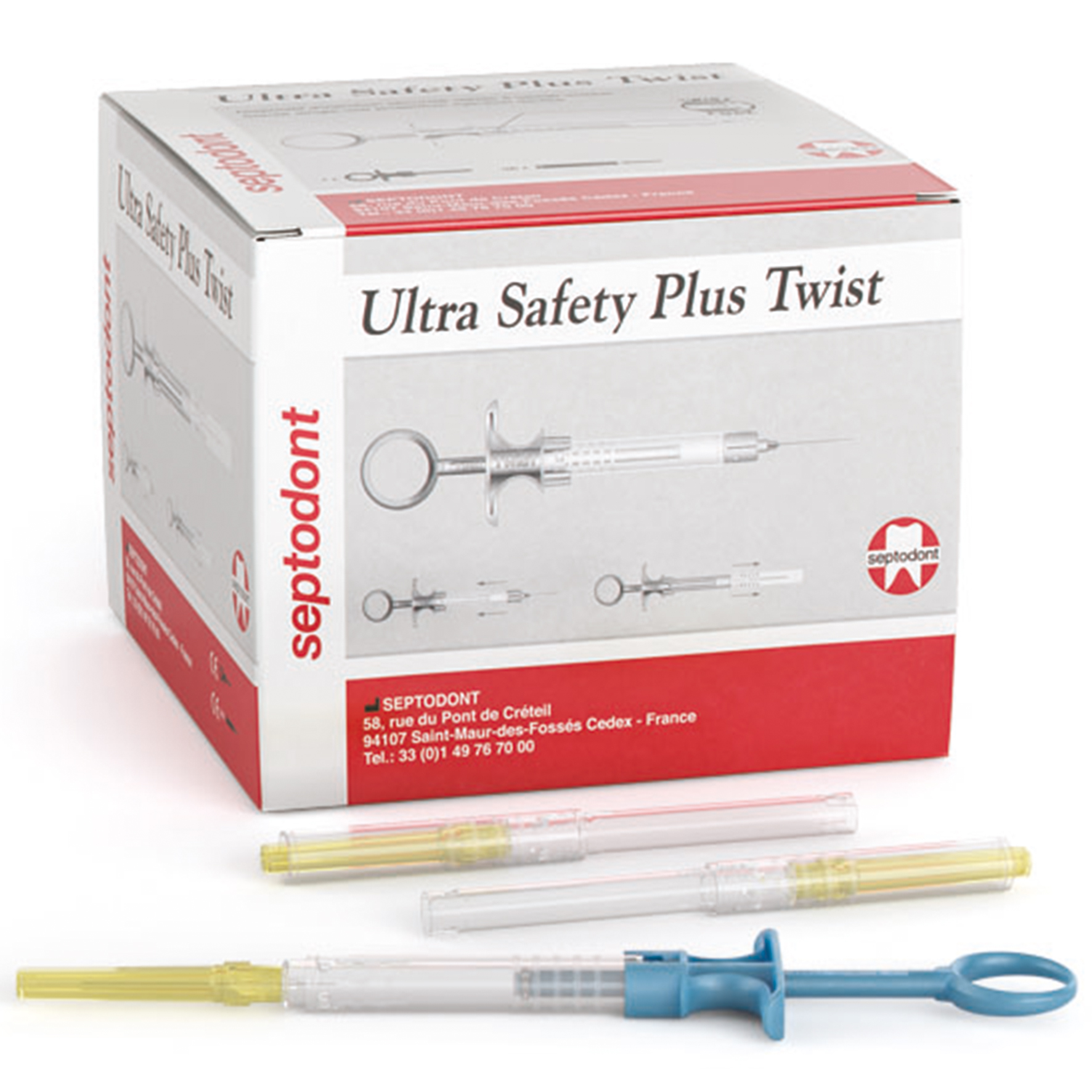 Ultra Safety Plus Twist Engångsskaft,Vit