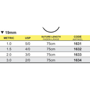 Medipac Sutur, Silk, 4-0, 1.5, 19 mm, 75 cm, 1632