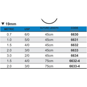 Medipac Sutur, Prolene, 4-0, 1.5, 19 mm, 75 cm, 6632