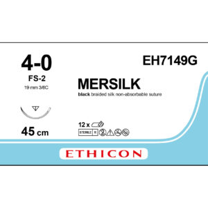 Ethicon Sutur, Mersilk, 4-0, FS-2, 45 cm, EH7149G