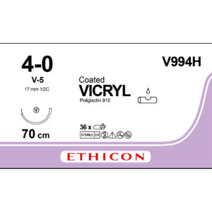 Ethicon Sutur, Vicryl, 4-0, V-5, 70 cm, V994H