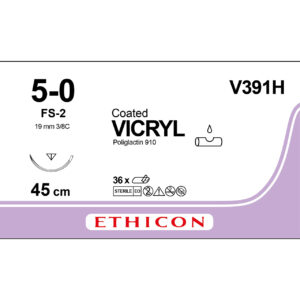 Ethicon Sutur, Vicryl, 5-0, FS-2, 45 cm, V391H
