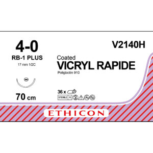 Ethicon Sutur, Vicryl Rapide, 4-0, RB-1, 70 cm, V2140H