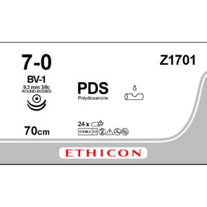 Ethicon Sutur, PDS, 7-0, 2XBV-1, 70 cm, Z1701E