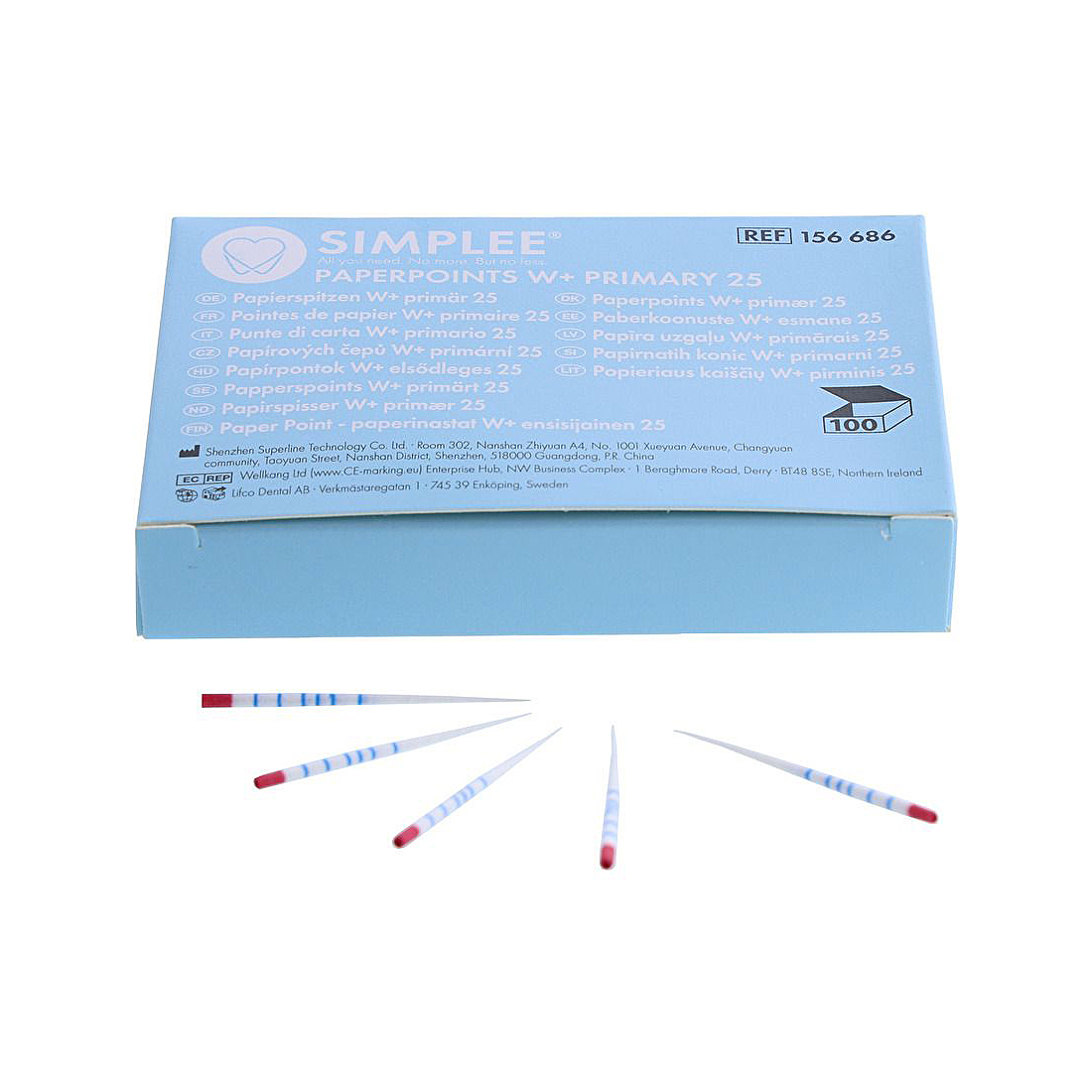 Simplee W+ Pappersspetsar, Small, Nr 20, Sterila