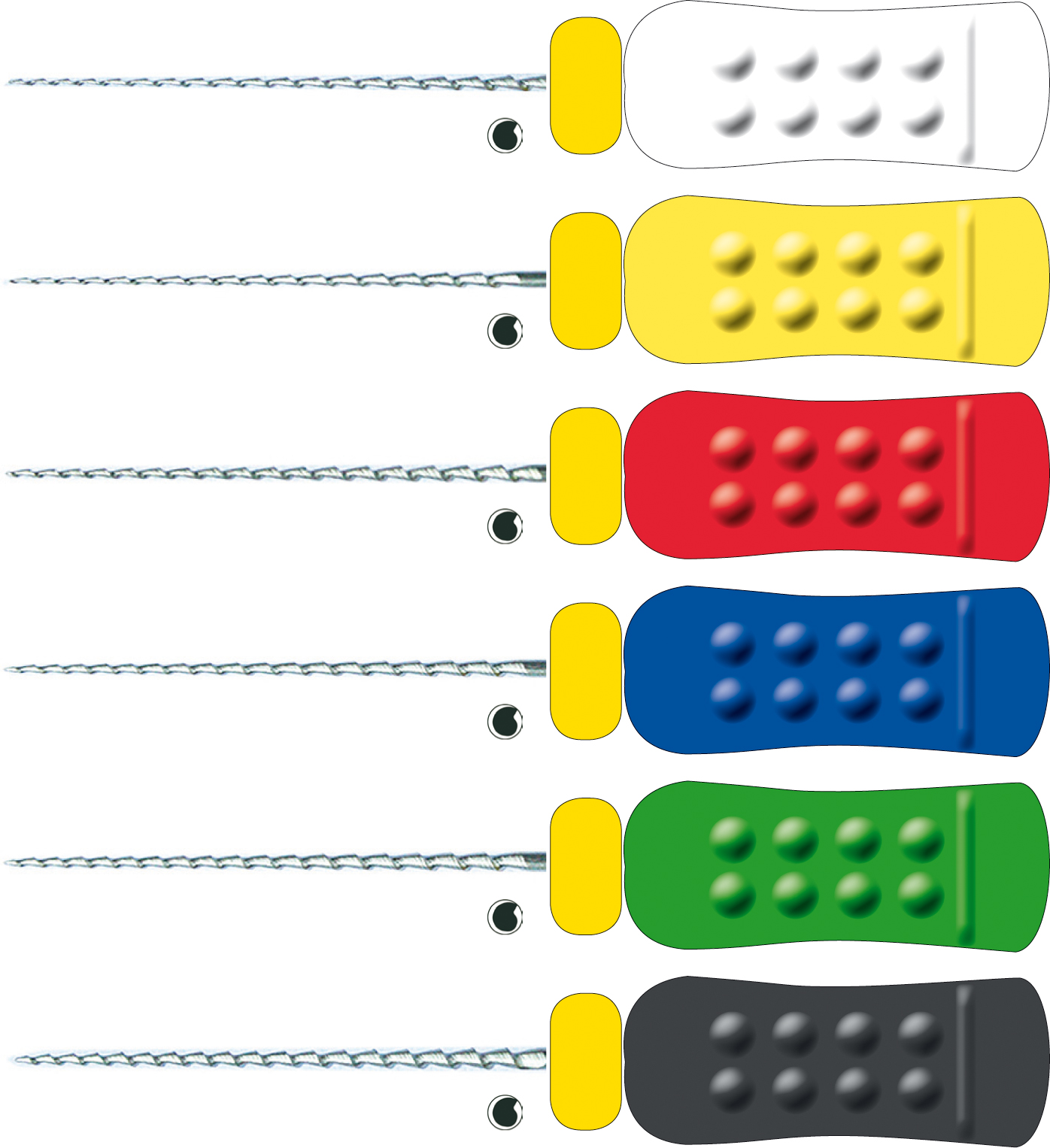 NiTi H-Filar 25 mm Sortiment 15-40