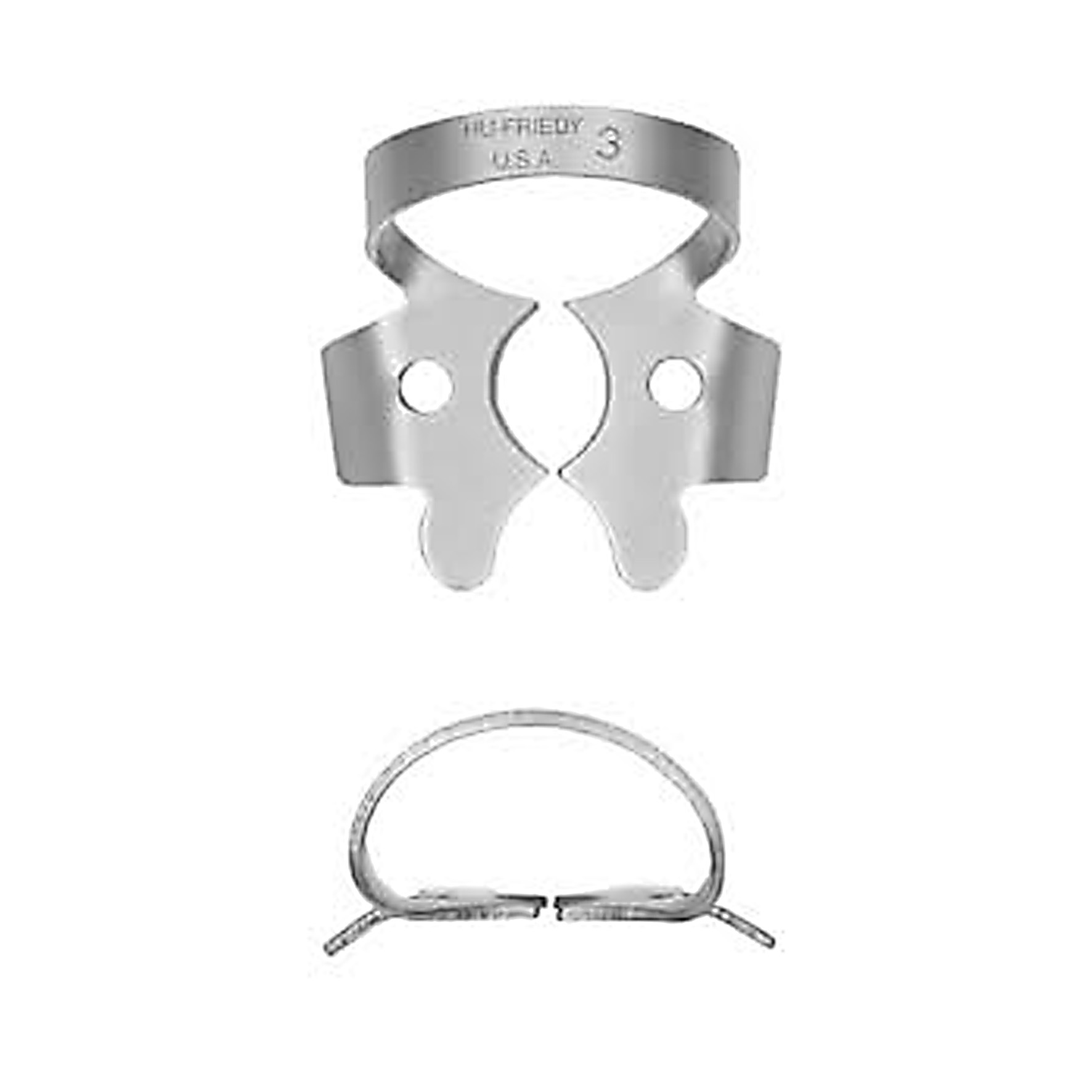 Hu-Friedy Kofferdamklammer Satin Steel, RDCM3