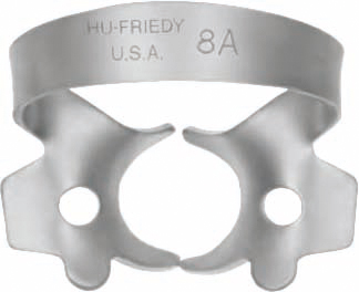 Hu-Friedy Satin Steel kofferdamklammer 8A, för rot, RDCM8A