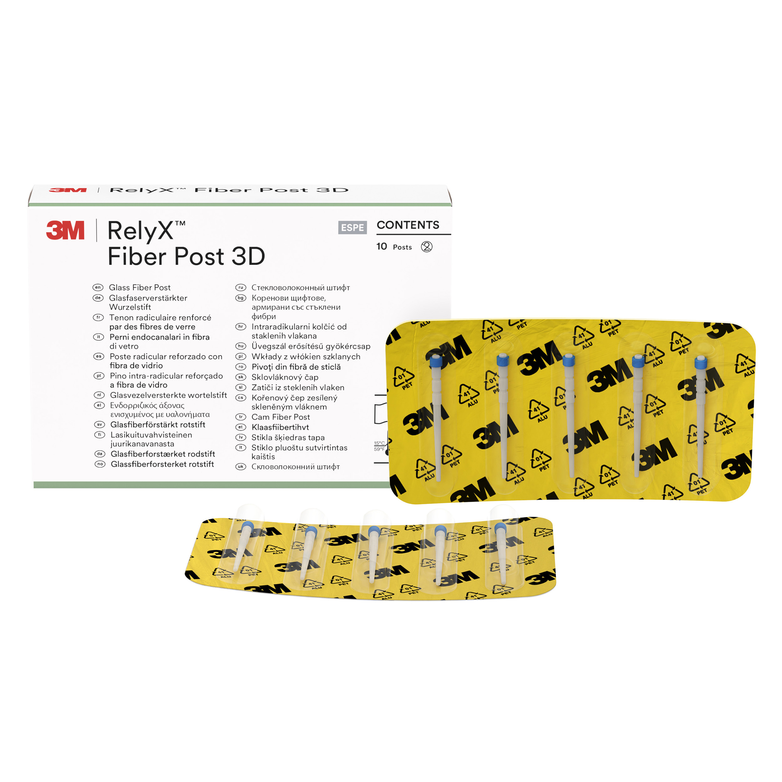 Relyx fiber post 3D Stift Nr 3, 1,9 mm, Blå