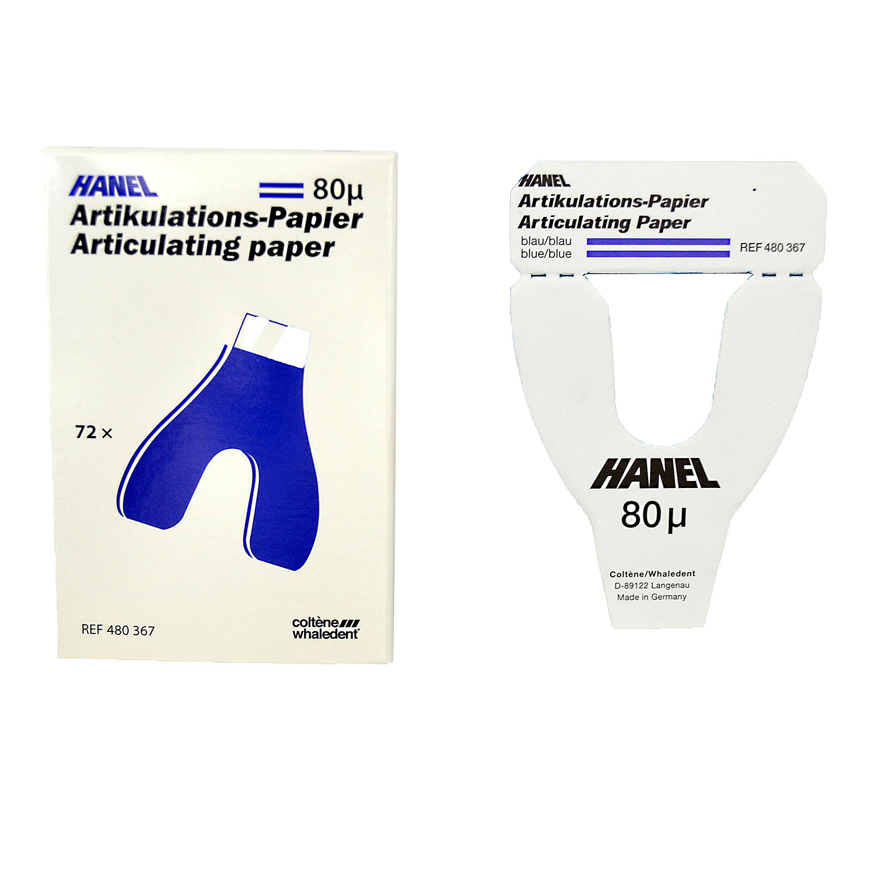 Hanel Art.papper Blå Hästskoform 80 my, 6x12 st