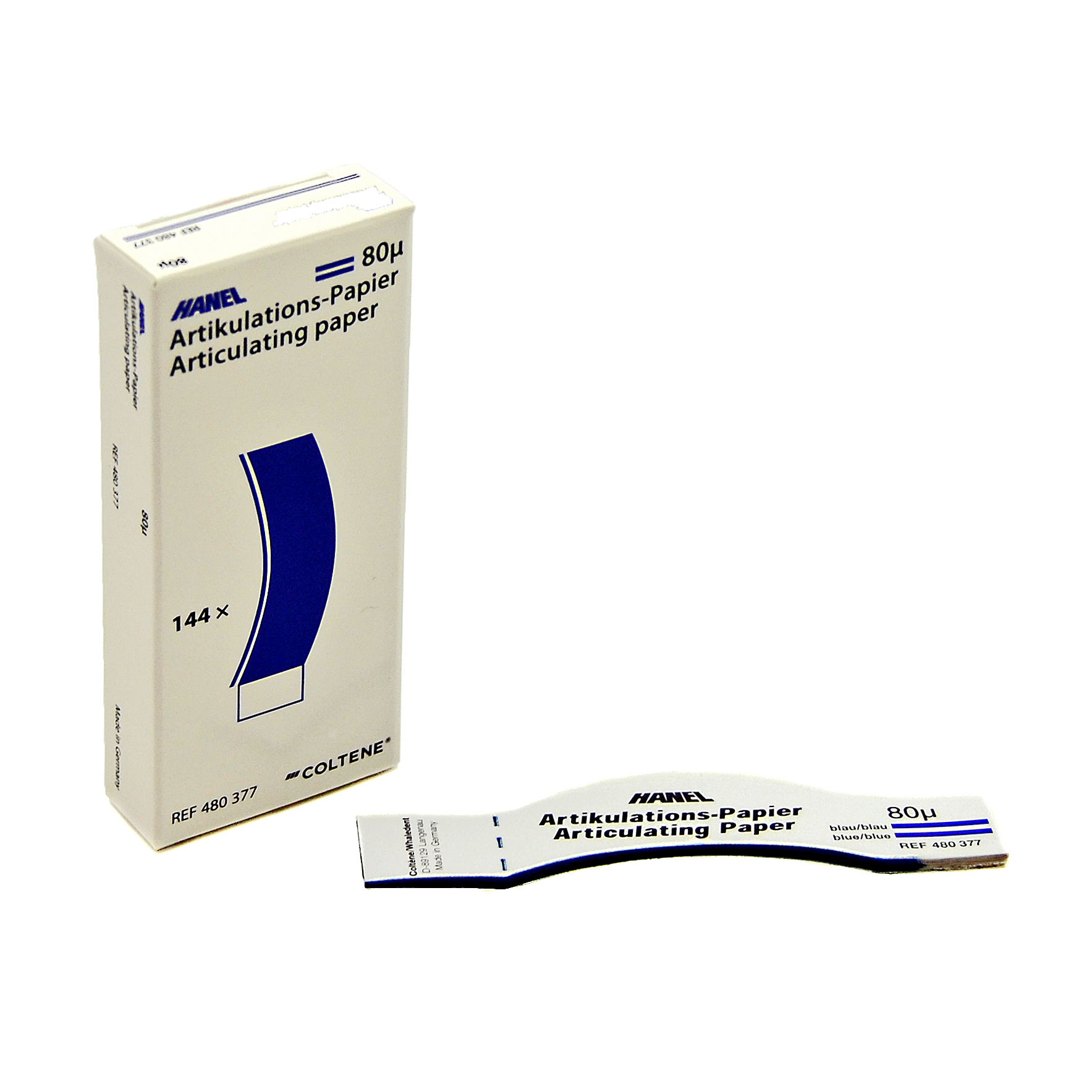 Hanel Artikulationspapper Böjd Blå, 144 st