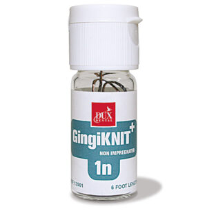 GingiKNIT Strl 2 vit/röd