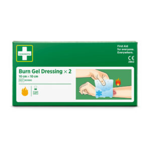 Förstahjälpen-tavla Brännskadekompress