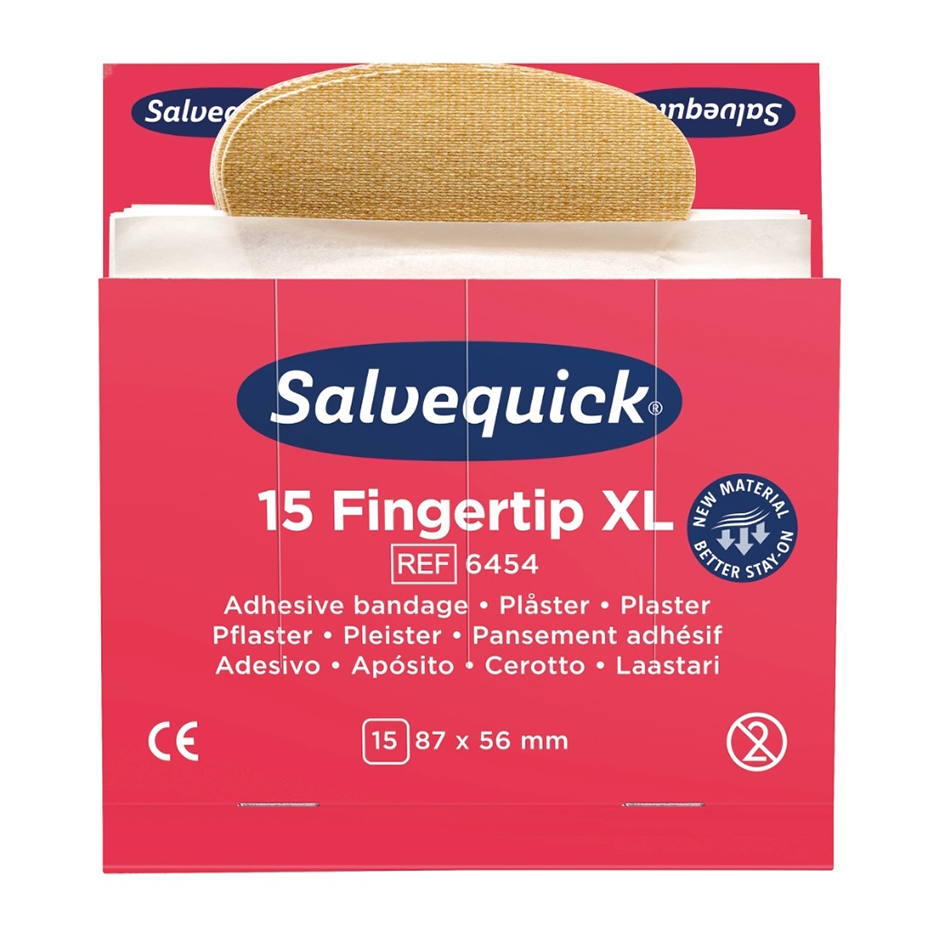 Förstahjälpen-tavla Salvequick fingertoppsplåster