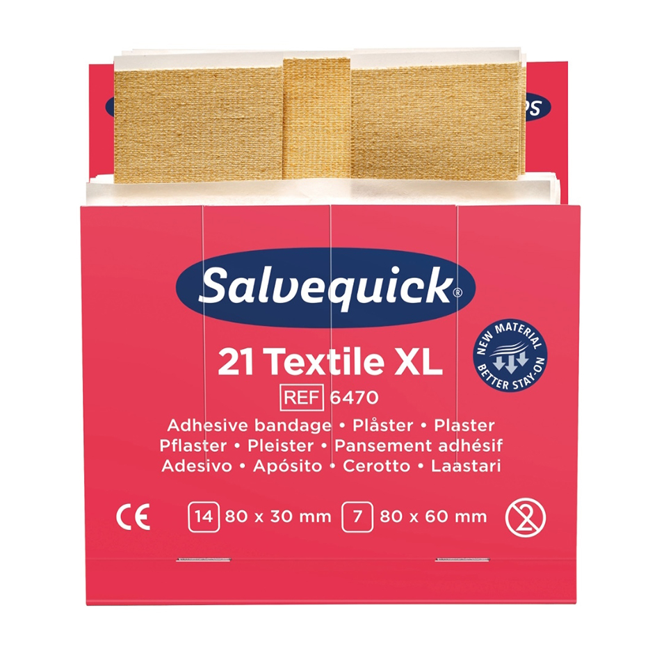 Förstahjälpen-tavla Salvequick textilplåster