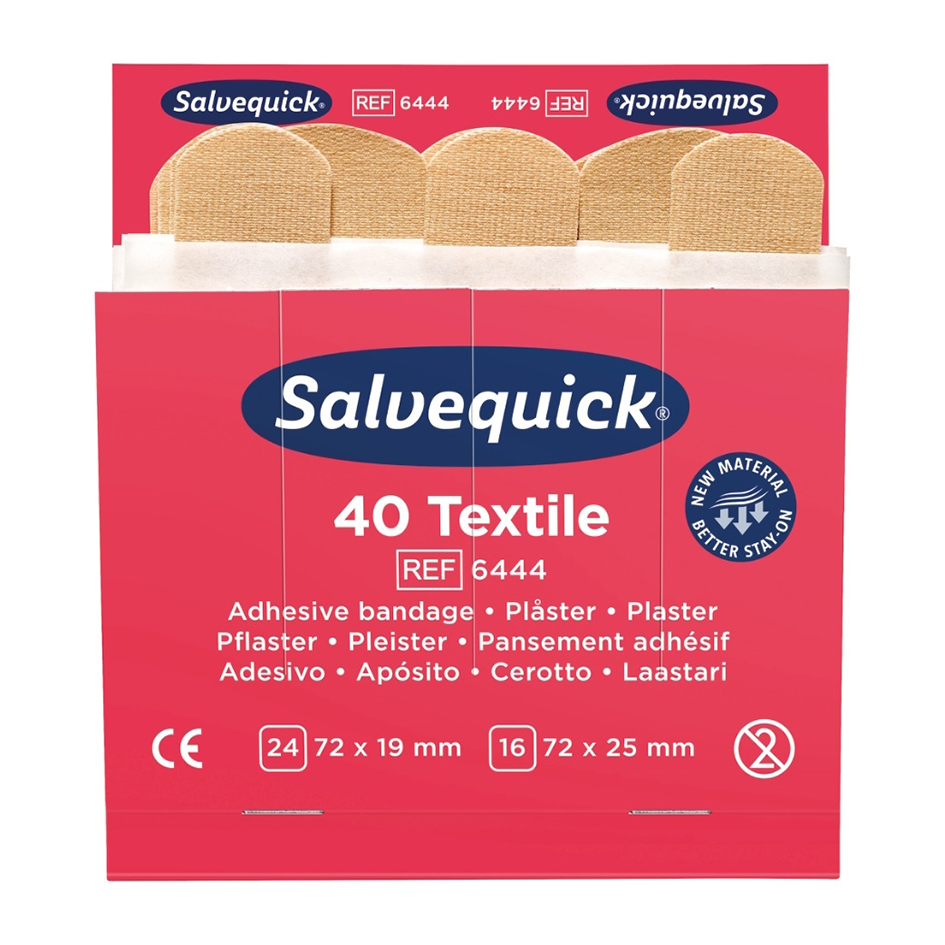 Förstahjälpen-tavla Salvequick textilplåster