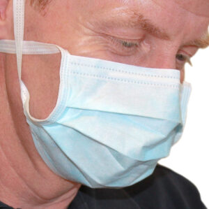 Top Dent Munskydd Blå med knytband