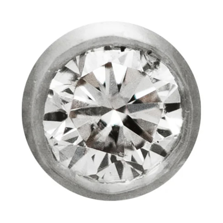 Twinkles, Rund med diamant 0,01 ct, vitt guld