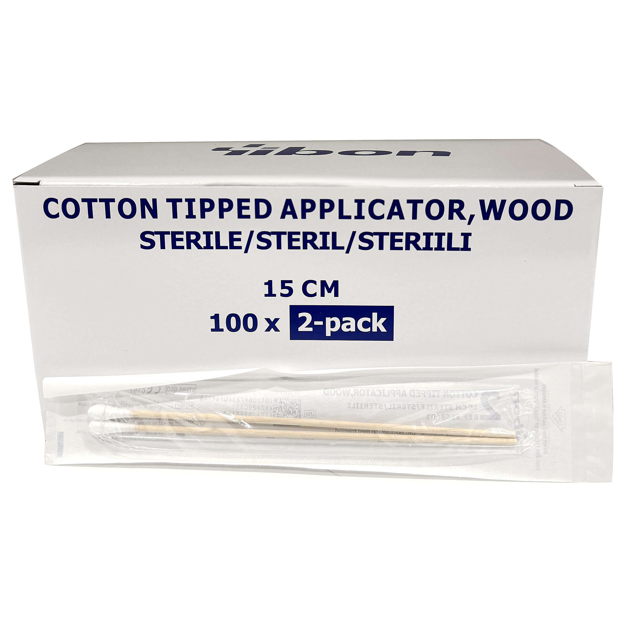 Tamponadpinne 15 cm, steril. 2x100 st