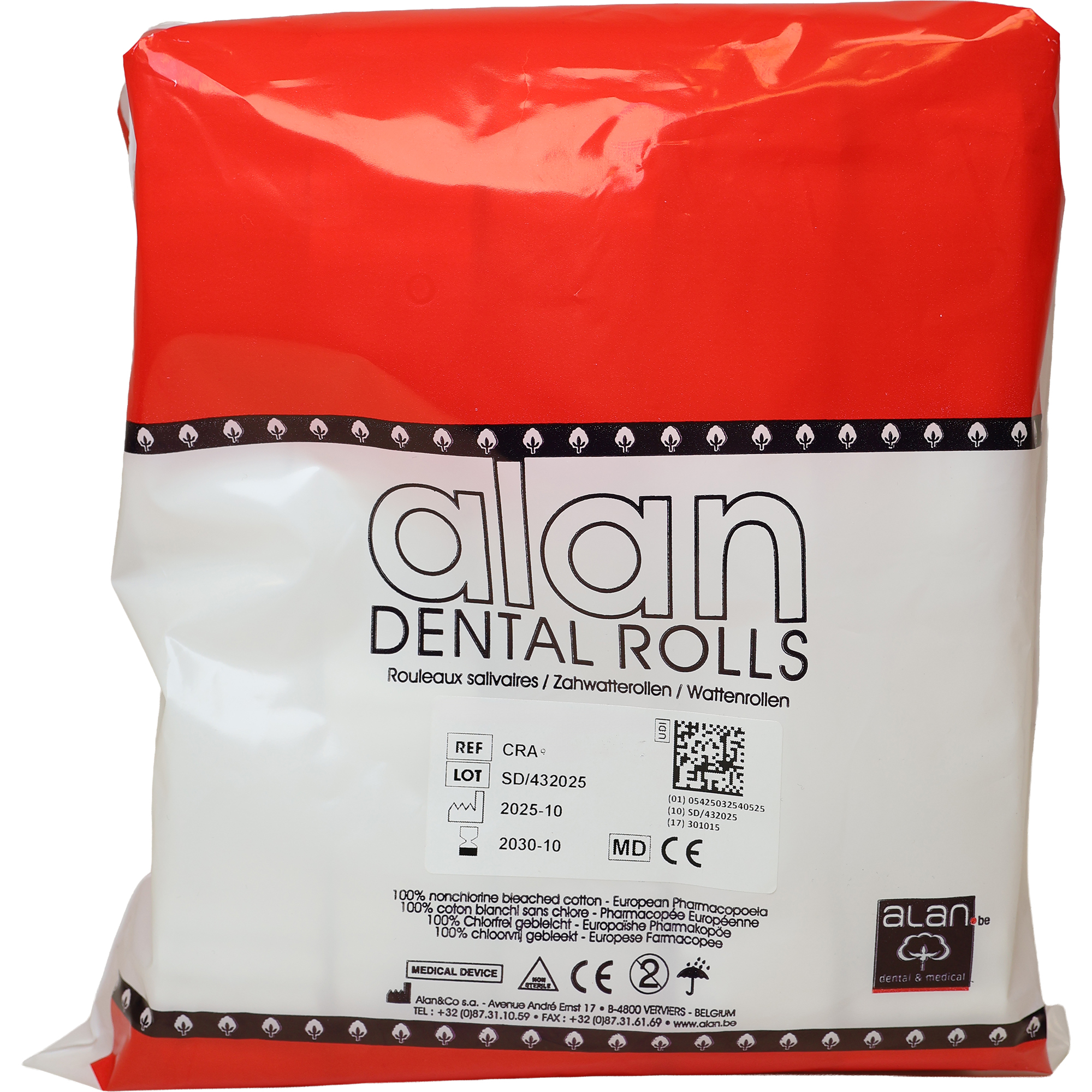 Alan bomullsrulle nr 2, Ø 10 mm,600 st