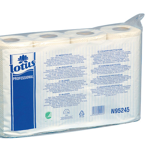 Hushållspapper Dubbelt oblekt