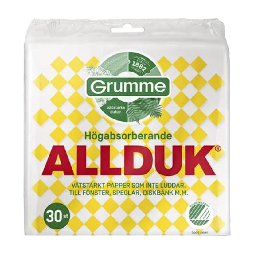 Rengöringsdukar Allduk, vit,luddfri