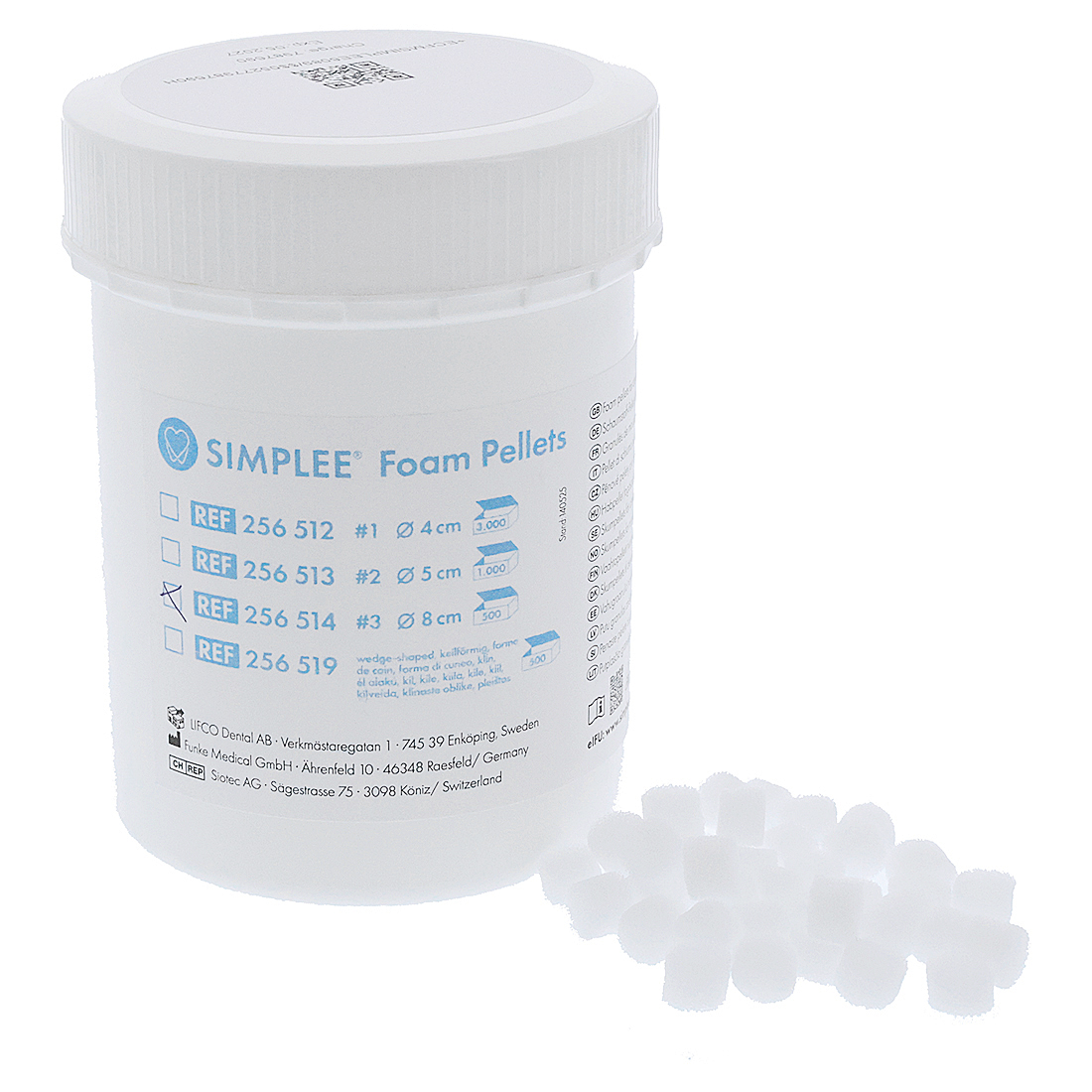 Simplee Skumgummipellets, Nr 3 Ø 8 mm