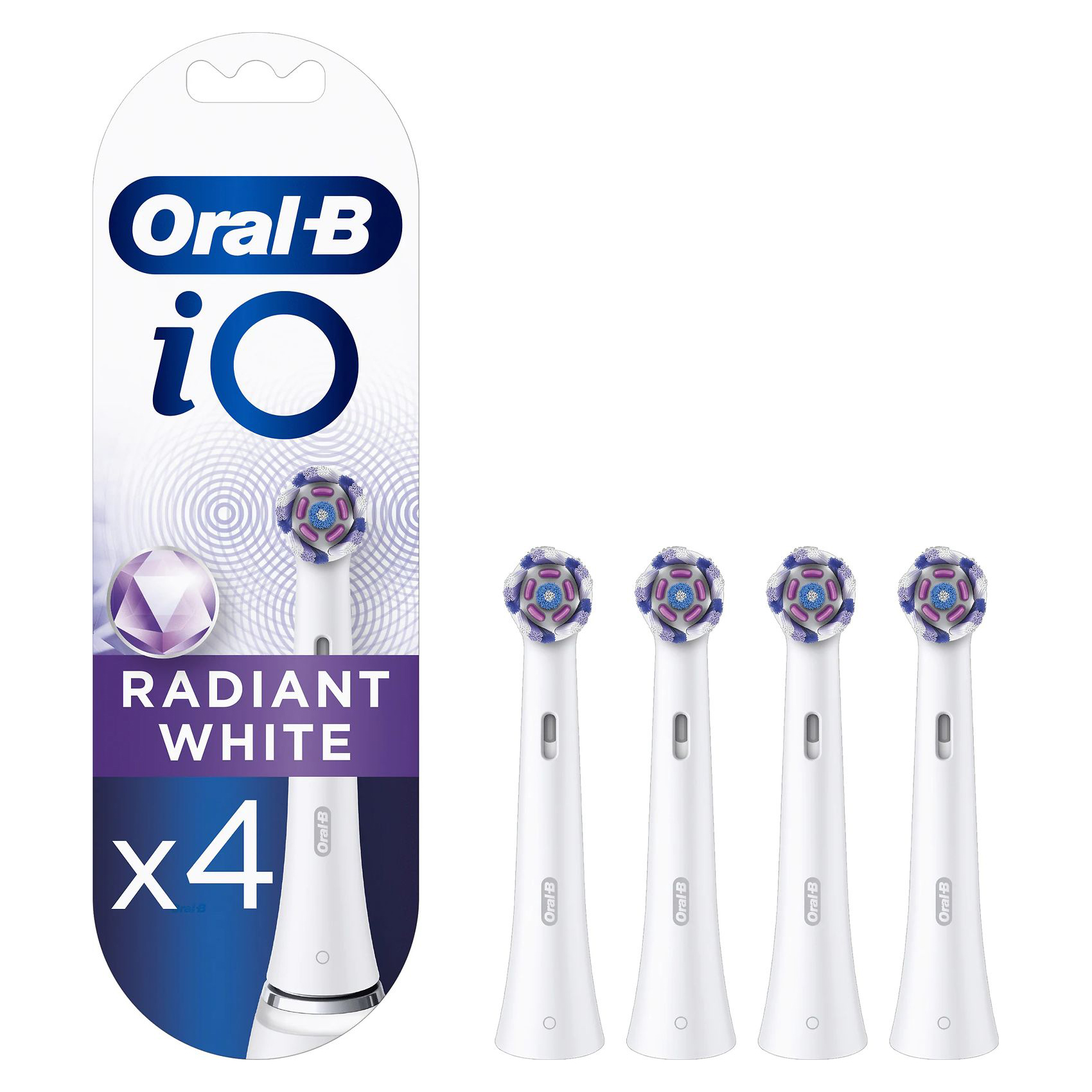 Oral-B Refillborstar IO Radiant, Vit