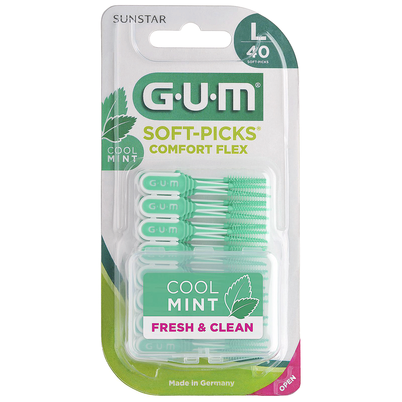 GUM Soft-Picks Comf. Flex Mint L 6x40 st