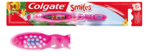 Colgate Barntandborstar Smiles 0–2, rosa, blå, grön