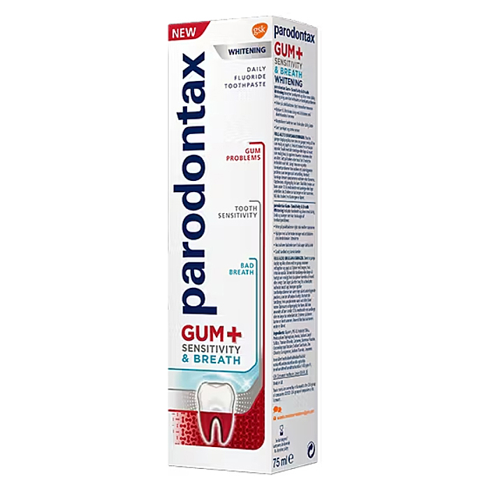 Parodontax Gum+ Sensitivity & Breth, Whitening 12x75 ml