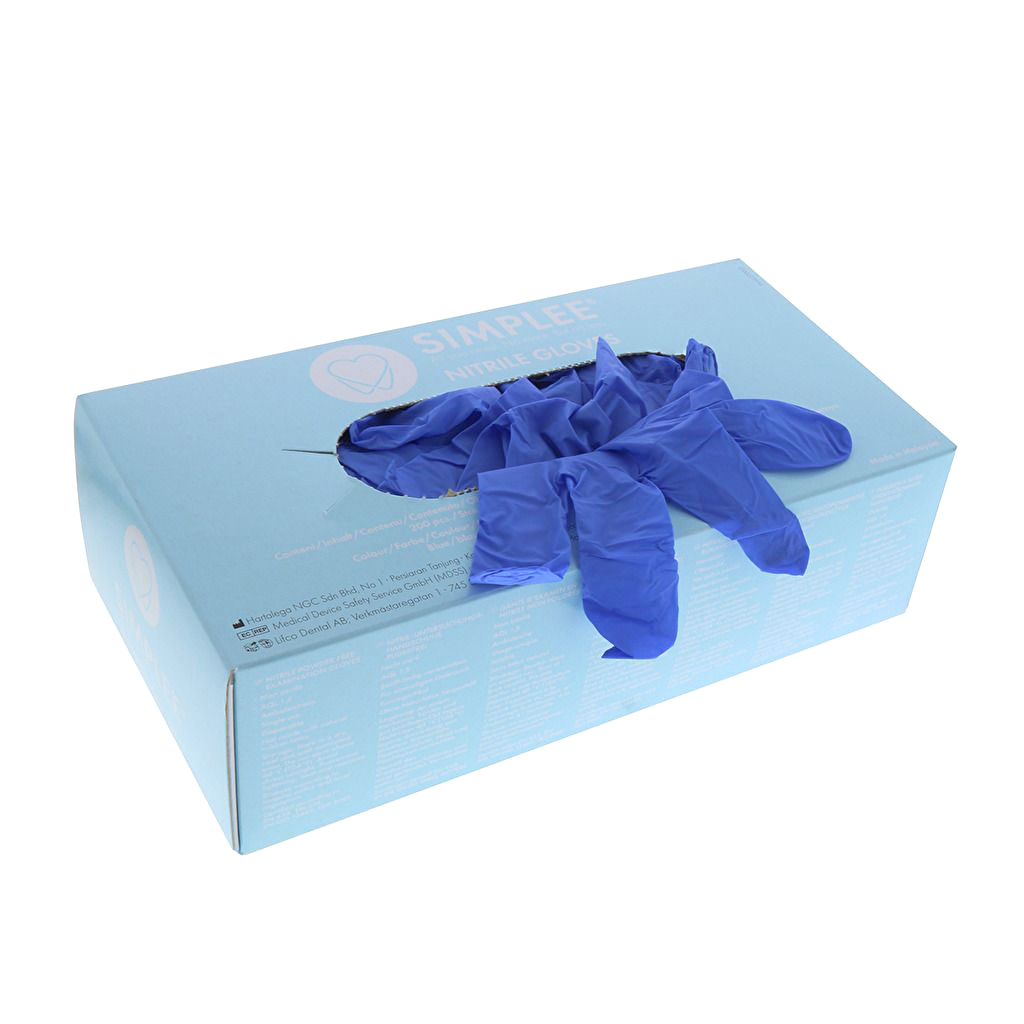 Simplee Nitril Handske, Blå, Medium