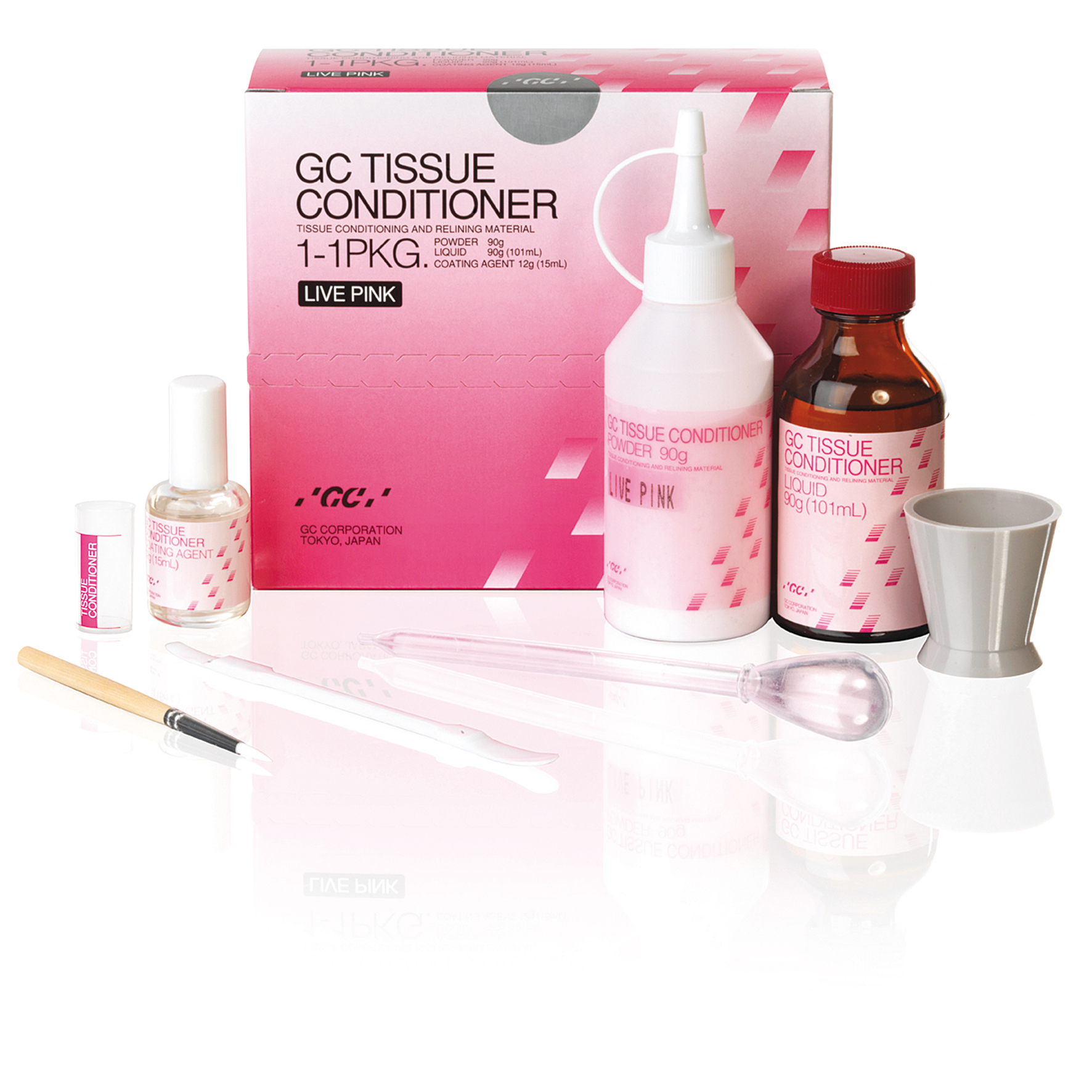 Tissue Conditioner Tissue Conditioner Sats ljusrosa